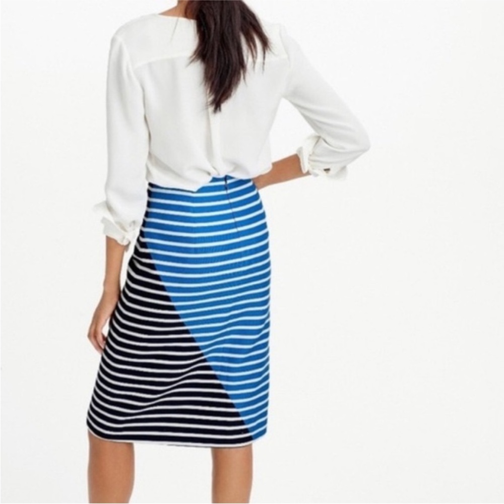 Womens J. Crew Colorblock Striped Skirt